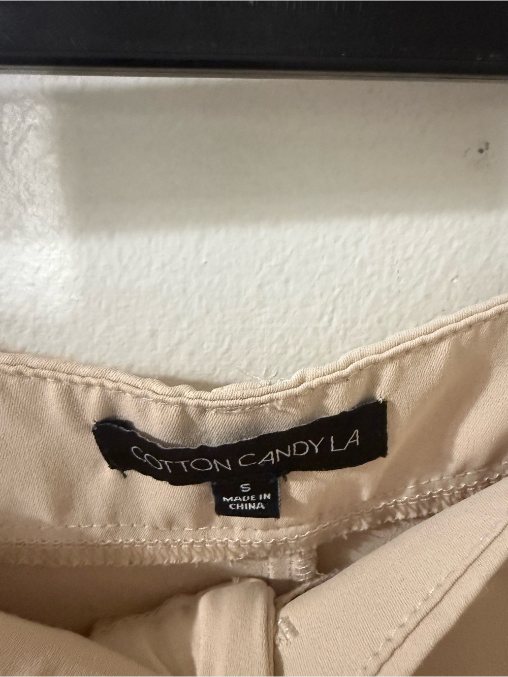 Cotton Candy Neutral Straight Leg Pants in Beige